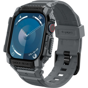 Etui z paskiem Spigen Rugged Armor Pro do Apple Watch 11 / 10 (46 mm), szare