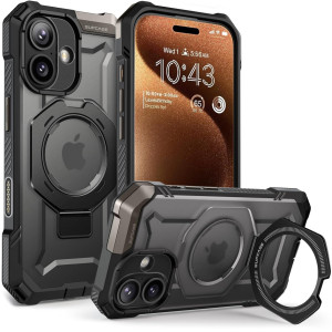 Etui pancerne Supcase UB Grip Mag do MagSafe (CC) do iPhone 17, czarno-przezroczyste