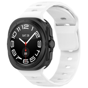 Silikonowy pasek Bizon Strap Watch Silicone G do Galaxy Watch Ultra 2 / Ultra, biały