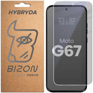 Prywatyzujące szkło hybrydowe Bizon Hybrid Shadow do Motorola Moto G67 5G, matowe