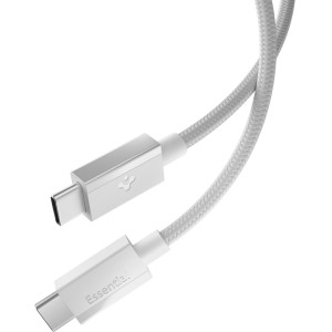 Kabel Spigen Essential DuraBend Braided EB6015CC USB-C do USB-C 60W, 1,5 m, biały