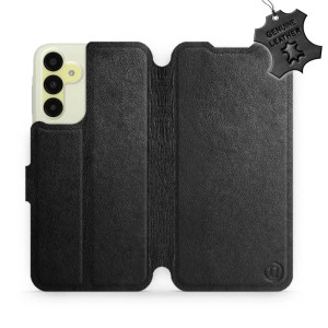Etui z naturalnej skóry do Galaxy M15 5G, Mobiwear Leather, czarne
