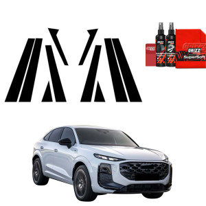10w1 Czarna folia Grizz Protector na słupki do Audi Q3 Sportback (2025-2026)