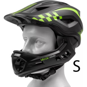 Kask rowerowy Vayox Enduro z odpinaną szczęką VA0421BS 48-52 cm, Rozmiar S, czarny