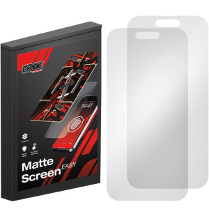 Folia matowa na ekran Grizz MateScreen Easy do iPhone 15 Pro z aplikatorem, 2 sztuki