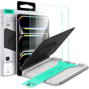 Szkło hartowane z ramką pozycjonującą ESR UltraFit Tempered Glass do iPad Pro 13" M5 2025 / M4 2024, 2 sztuki