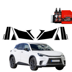 14w1 Czarna folia Grizz Protector na słupki do Lexus LBX (2023-2026)