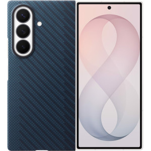 Etui + 2x folia antyrefleksyjna Samsung Carbon Magnet Case do MagSafe do Galaxy Z Fold8 Ultra, granatowe