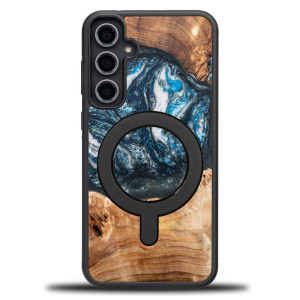 Drewniane etui do Galaxy S23 FE, Bewood Unique Planets Ziemia do MagSafe