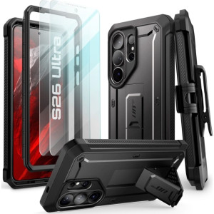 Etui pancerne Supcase UB Pro (noSP) + 2x szkło do Galaxy S26 Ultra, czarne