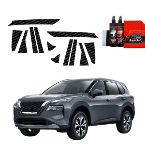 12w1 Folia karbonowa Grizz Protector na słupki do Nissan X-Trail Facelift (2024-2026)