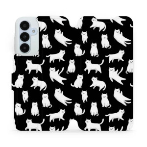Etui z klapką do Galaxy A25 5G, Mobiwear Book, kotki luna