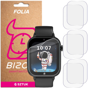 Folia ochronna na ekran zegarka Bizon Watch Film HydroFlex do Forever Look Me 3, 6 sztuk