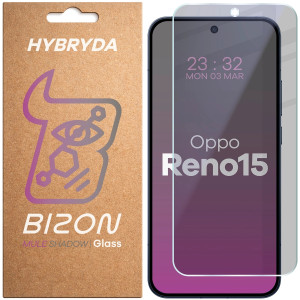 Prywatyzujące szkło hybrydowe Bizon Hybrid Shadow do Oppo Reno 15, matowe