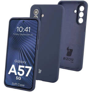 Silikonowe etui Bizon Soft Case do Galaxy A57 5G, ciemnoniebieskie