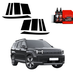 10w1 Czarna folia Grizz Protector na słupki do Hyundai Santa Fe (2023-2026)