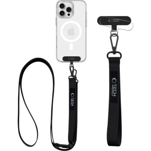 Smyczka na nadgarstek / ramię do telefonu Tech-Protect C6S Rope Wrist Strap, czarne
