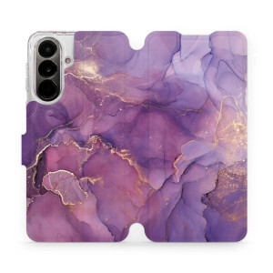 Etui z klapką do Galaxy A37 5G, Mobiwear Book, fioletowe
