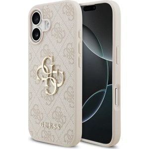 Etui Guess Hardcase 4G Big Metal Logo do iPhone 17, różowe