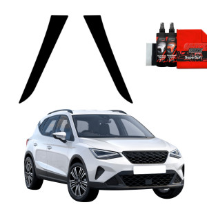 2w1 Czarna folia Grizz Protector na słupki do Seat Arona (2021-2026)
