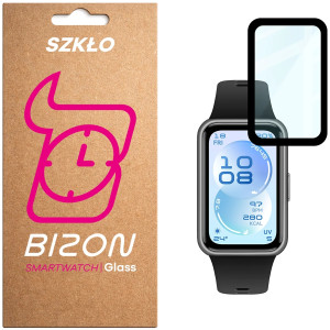 Szkło hybrydowe Bizon Watch Glass Edge Hybrid dla Huawei Band 11, czarne