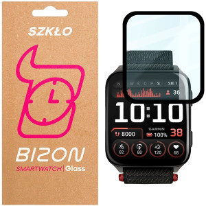 Szkło hybrydowe Bizon Watch Glass Edge Hybrid dla Garmin Venu X1, czarne