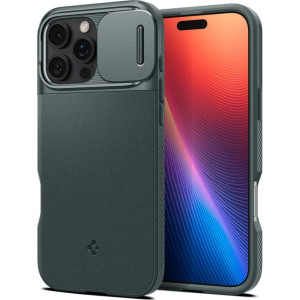 Etui Spigen Optik Armor Mag do MagSafe do iPhone 16 Pro, zielone
