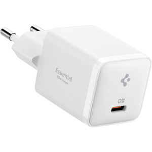 Ładowarka sieciowa USB-C PD 3.0, PPS, QC 3.0, 30W, Spigen Essential EE301EU, biała