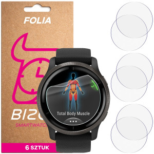 Folia ochronna na ekran zegarka Bizon Watch Film HydroFlex do Garmin Venu 2, 6 sztuk