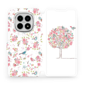 Etui z klapką do Xiaomi Redmi Note 15 4G, Mobiwear Book, różowy gaj