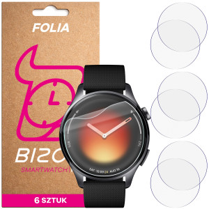 Folia ochronna na ekran zegarka Bizon Watch Film HydroFlex do Xiaomi Watch 5, 6 sztuk