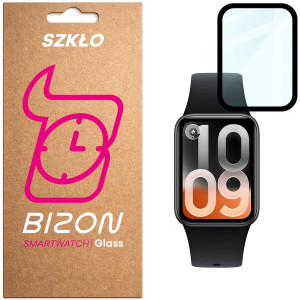 Szkło hybrydowe Bizon Watch Glass Edge Hybrid dla Xiaomi Smart Band 10 Pro, czarne