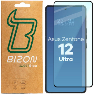 Szkło hartowane Bizon Glass Edge do Asus Zenfone 12 Ultra, czarna ramka