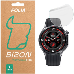 Folia hydrożelowa na ekran Bizon Watch Film Hydrogel Duo do OnePlus Watch 3, 2 sztuki