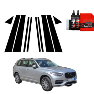 10w1 Czarna folia Grizz Protector na słupki do Volvo XC90 (2014-2024)