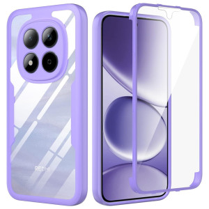 Etui 360 z ochroną na ekran Techsuit ColorVerse do Xiaomi Redmi Note 15 Pro 5G, przezroczysto-fioletowe