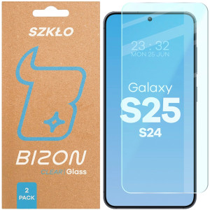 Szkło hartowane Bizon Glass Clear Duo do Galaxy S25 / S24, 2 sztuki