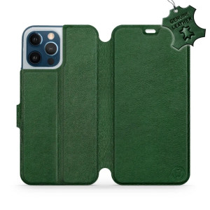 Etui z naturalnej skóry do iPhone 12 Pro Max, Mobiwear Leather, zielone