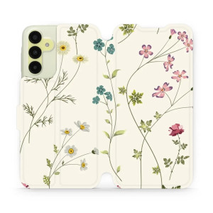 Etui z klapką do Galaxy A15 5G, Mobiwear Book, polne kwiaty