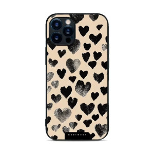 Etui ochronne do iPhone 12 Pro, Mobiwear Glossy Case, beżowa miłość