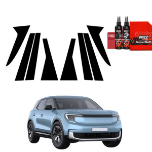 8w1 Czarna folia Grizz Protector na słupki do Ford Explorer EV (2024-2026)