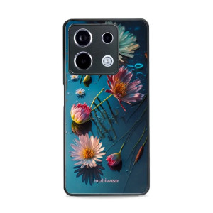 Etui ochronne do Xiaomi Redmi Note 13 Pro 5G, Mobiwear Glossy Case, niebiesko-kwieciste