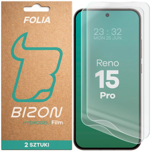 Folia hydrożelowa na ekran Bizon Film Hydrogel Front Duo do Oppo Reno 15 Pro, 2 sztuki
