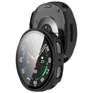 Etui ze szkłem do zegarka Bizon Case Watch Adamo do Galaxy Watch 9 / 8 40 mm, matowe czarne