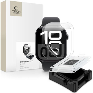 OUTLET: Folia hydrożelowa Tech-Protect Supreme Set 2-pack do Apple Watch 11 / 10 (42 mm), 2 sztuki