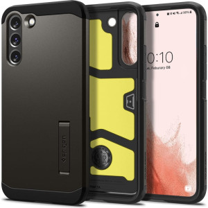 Etui Spigen Tough Armor Galaxy S22, stalowe