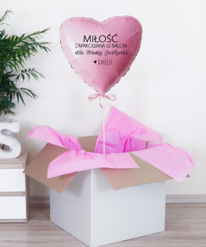 Balon niespodzianka w pudełku dla Mamy - Miłość w boxie