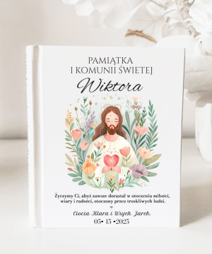 Prezent na komunię Biblia z nadrukiem - Jezus