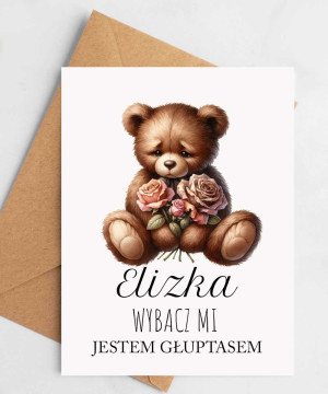 Personalizowana Kartka okolicznościowa na Przeprosiny - Jestem Głuptasem