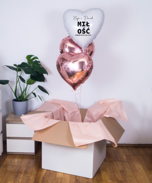 Personalizowane balony z helem dla pary na prezent - Miłość